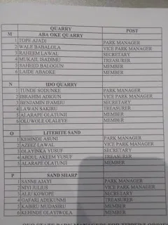 Full-List: Oyo releases names of park managers, others