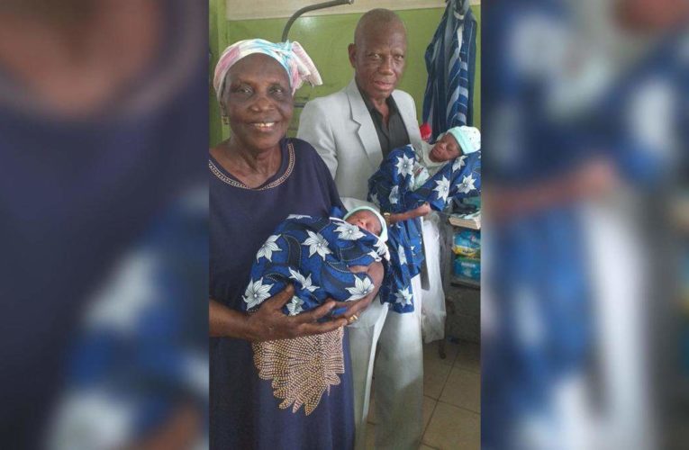 68-year-old first-time mother gives birth to twins in Lagos (Photos)