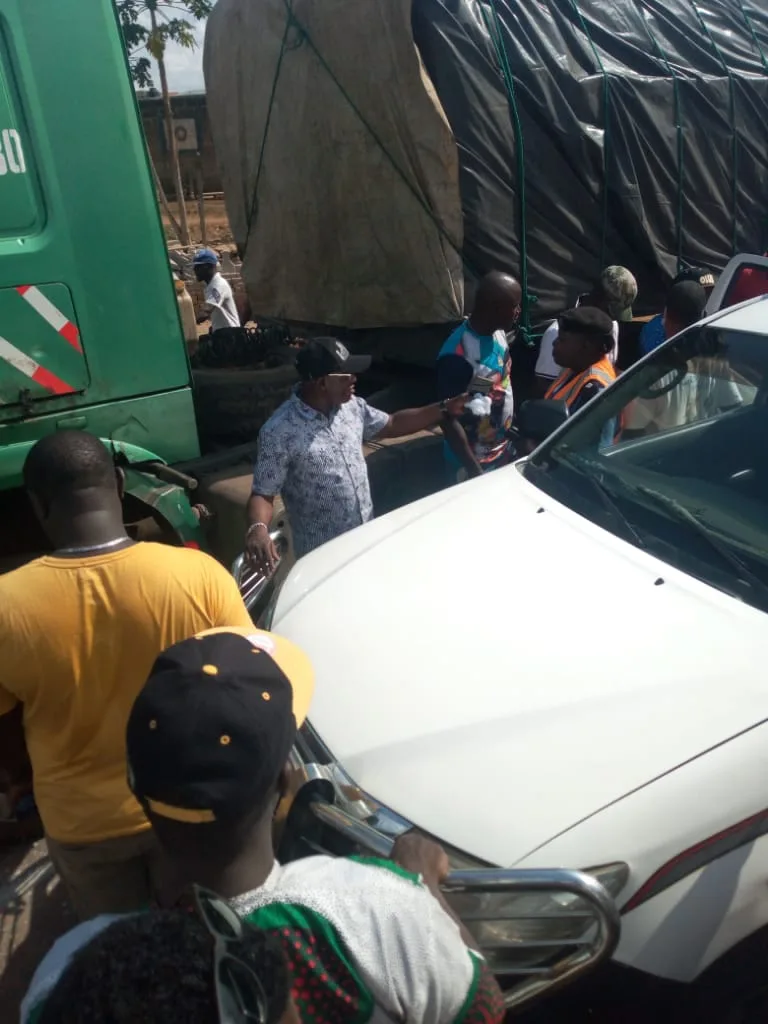 BREAKING: PMS Chairman, Auxiliary ambushed by Dangote trailer driver