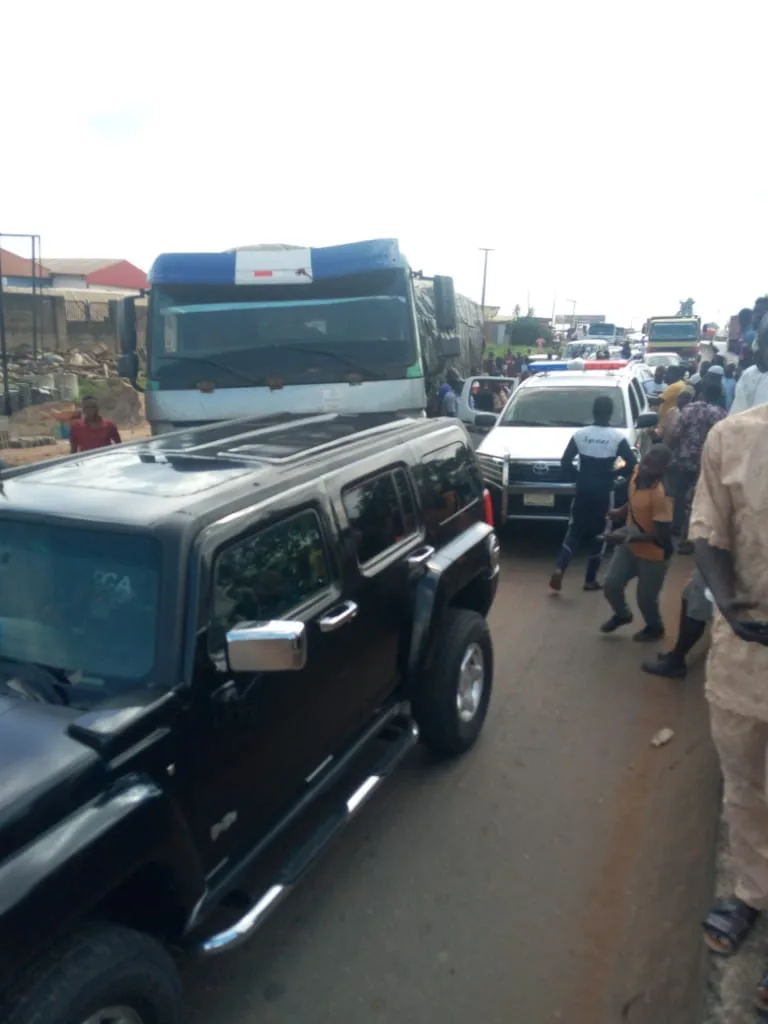 BREAKING: PMS Chairman, Auxiliary ambushed by Dangote trailer driver