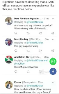 Reactions as Popular SARS officer in Ogbomoso bought new car