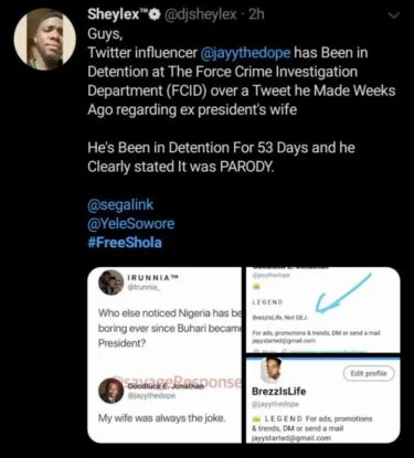 BREAKING: LAUTECH 500L student detained for 55 days over tweet on behalf of Ex-president Jonathan