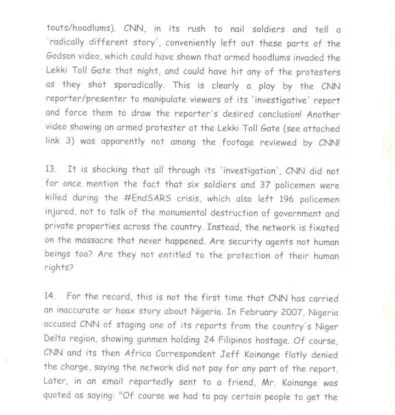 FG petitions CNN over investigative report on Lekki shooting, threatens action