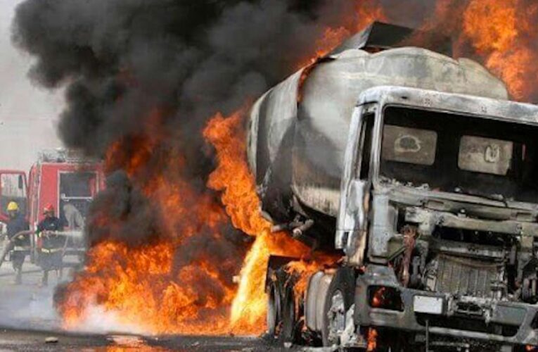 BREAKING: Tanker explodes on Lagos-Ibadan Expressway