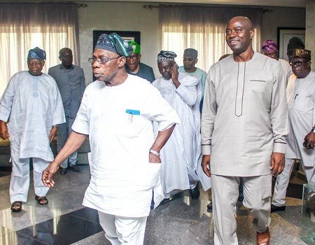 JUST IN: Obasanjo pays Makinde curtesy visit