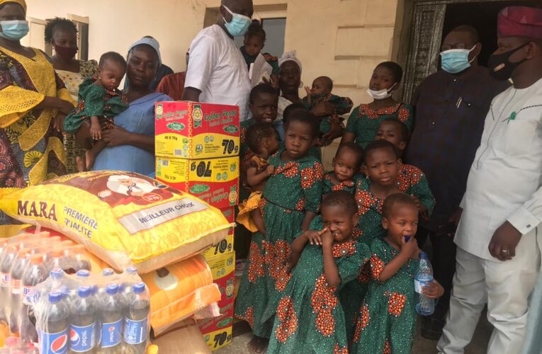 PHOTOS: Ogunwuyi celebrates birthday in motherless home, blind centre