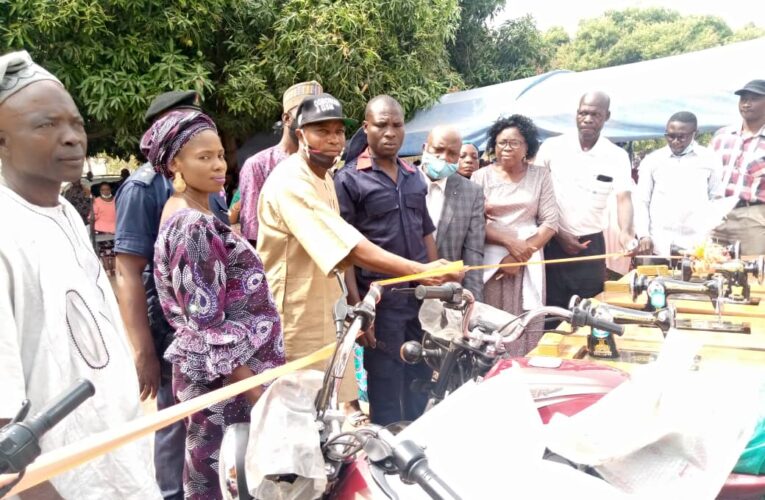 Orire North LCDA Chair, Wahab Kareem empowers over 300 constituents with motorcycles, others