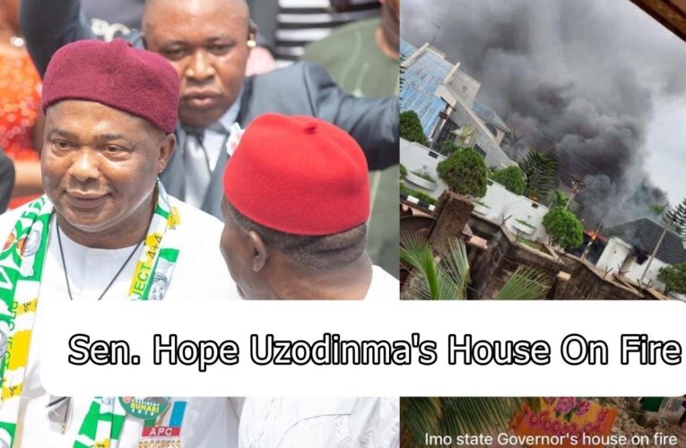 BREAKING: One dead as gunmen set Gov. Uzodinma mansion on fire