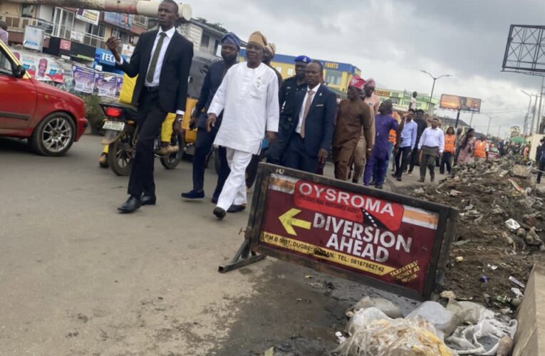 PHOTOS: Oyo Acting Governor leads inspection tour within Ibadan metropolis