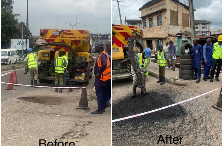 BREAKING: OYSROMA tests machine to fill potholes under 3 minutes