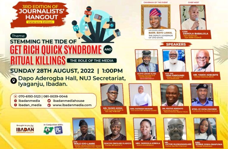 Bayo Lawal, Lekan Alabi, Yemi Faronmbi, Other Top Media Bigwigs to Speak at ‘2022 Journalists Hang Out’ 