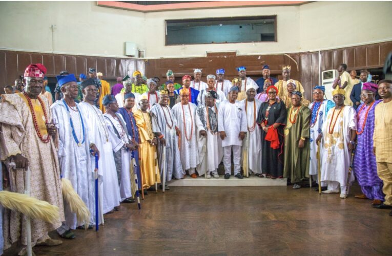 PHOTOS: We will re-elect Makinde— Oyo royal fathers tell Bayo Lawal