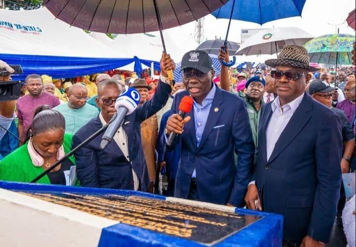 PHOTOS: Sanwo-Olu inaugurates Wike’s project