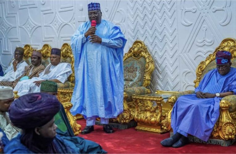 Drama as Tinubu falls asleep during meeting at Gombe Emir’s palace 