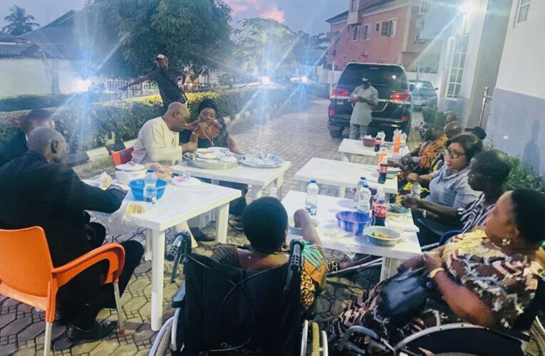 VIDEO: Oyo Deputy governor takes dinner with People with disabilities