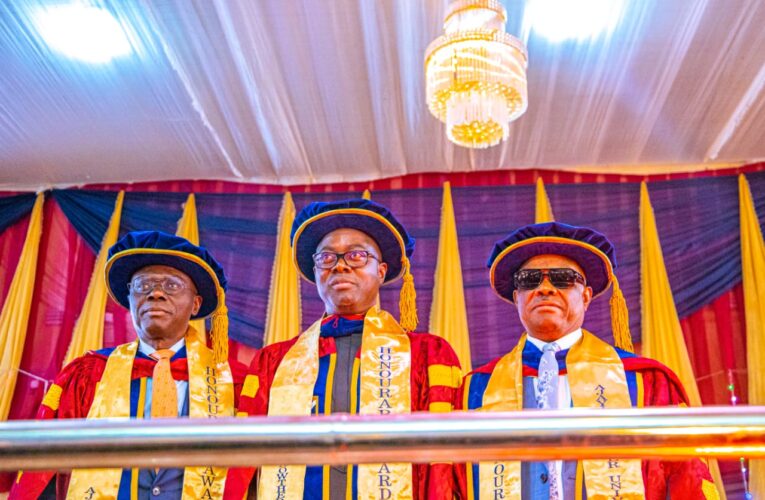 14th Convocation: Makinde, Wike, Sanwo-Olu bag honorary doctorate degree at Ajayi Crowther Varsity