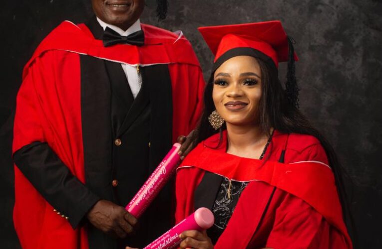 Dare Adeleke, daughter bag Master’s degree in Politics Monday 