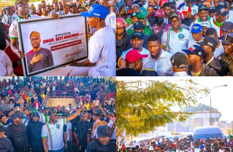 2023: Ogbomoso agog as LAUTECH students stage ‘Solidarity Walk’ for Makinde’s re-election 