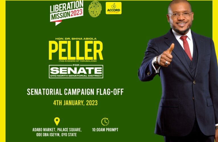 Accord National Chairman, Nalado, others to attend Shina Peller Senatorial Campaign Flag-off in Iseyin