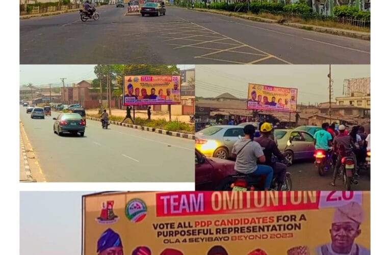 Omituntun 2.0: Agba Egbe Billboards flood Ibadan Metropolis Supporting Makinde’s, PDP Candidates’ Re-election 