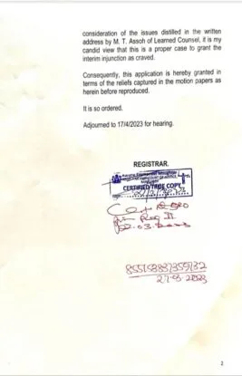 BREAKING: Court restrains Iyorchia Ayu from parading self as PDP national chairman 
