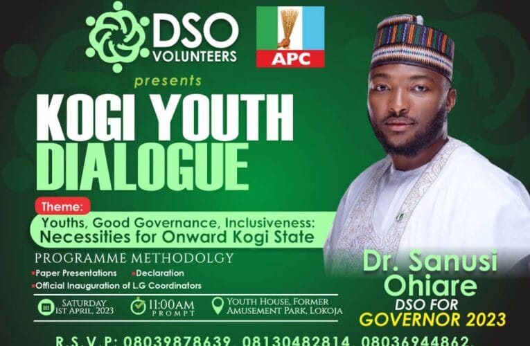 Dr. Sanusi Ohiare (DSO) Volunteers make case for youths, presents Kogi Youth Dialogue Saturday