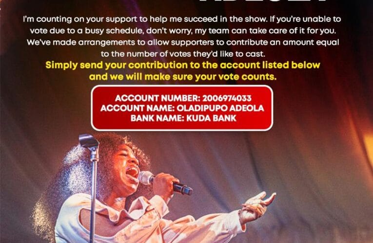 PHOTOS/VIDEO: LAUTECH graduate enters final stage, seeks support to win Voice Nigeria Season 4