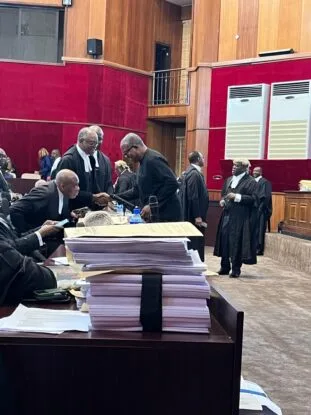 BREAKING: Drama as Peter Obi arrives Presidential election petition tribunal 