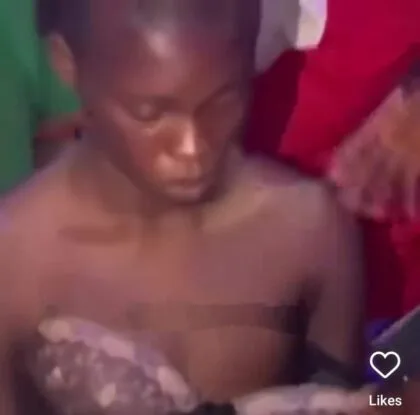 PHOTOS: Ibadan residents in shock after discovering female hairdresser is a man 