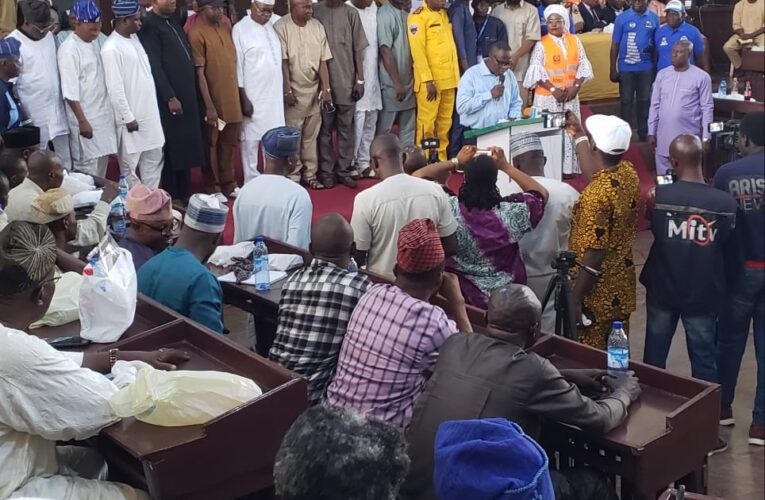 Transport union groups resolve to collaborate on PMS at Oyo town hall meeting