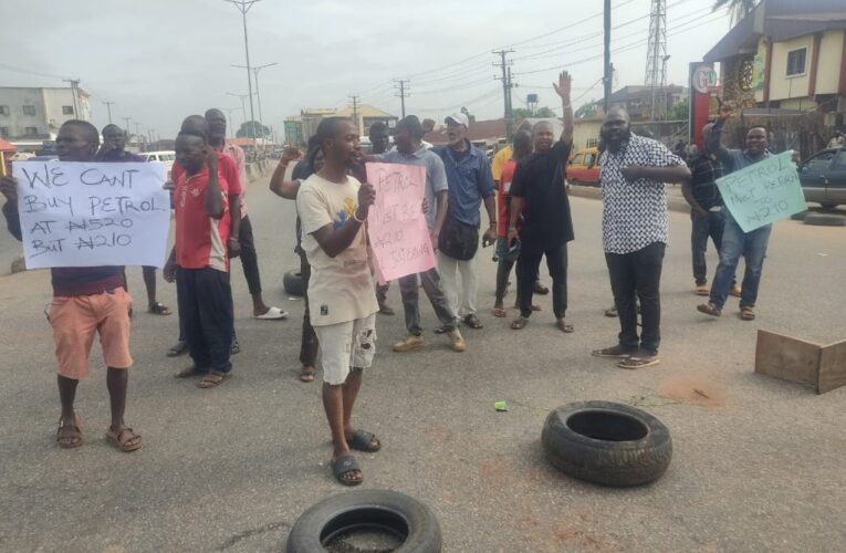 [BREAKING] Subsidy Removal: Protest Rocks Benin, Edo Over High Cost of Petrol (Photos)
