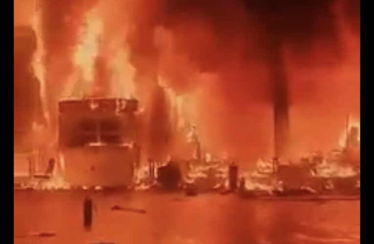 BREAKING: Fire guts popular hotel in Anambra 