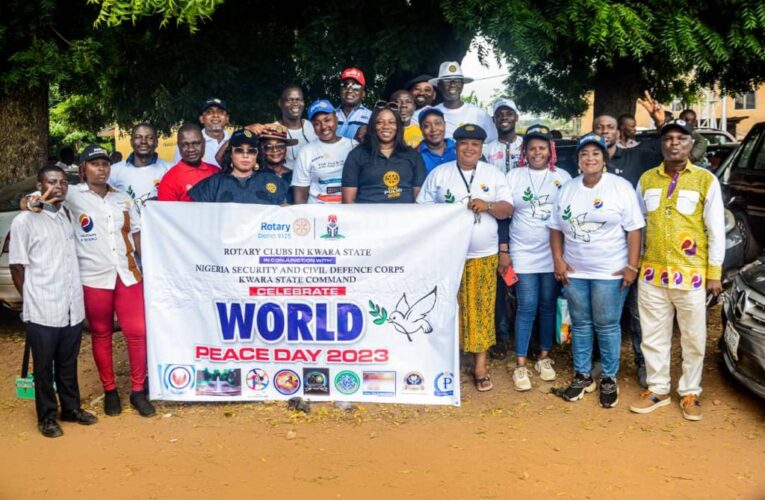 Rotary Club of Ilorin Fate Neighbourhood, NSCDC commemorate World Peace Day 2023 with Peace Lecture and Peace Walk