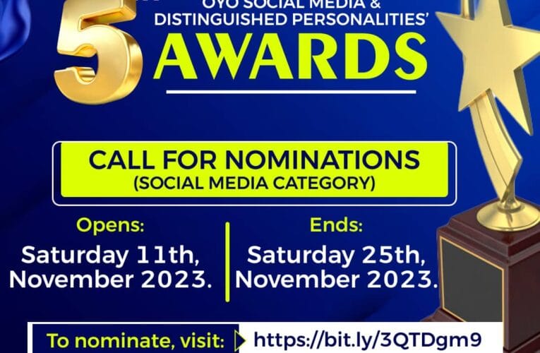 OIKF announces nomination process for fifth edition of Oyo social media awards (OYSMA) 