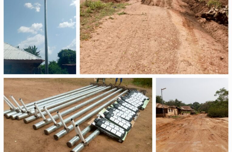 Hon. Lydia Bankole lights up 10 Oriire South LCDA communities, grades 11km roads