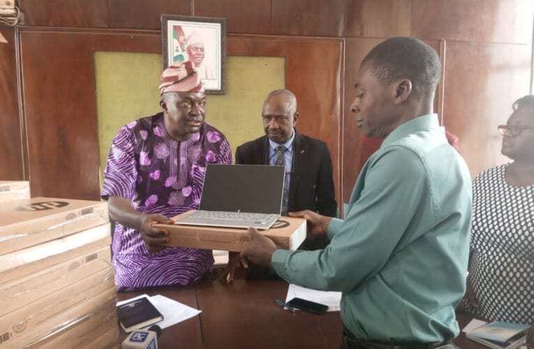 Oyo govt distributes 96 Laptops to EMIS Offices across the state