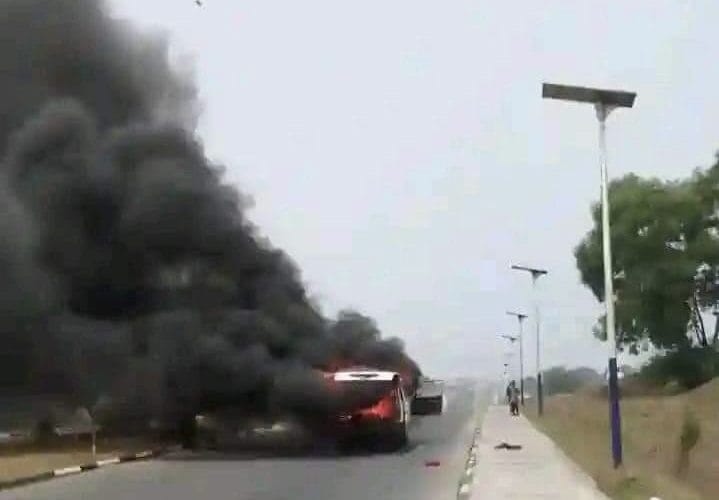 PHOTOS: Varsity Shuttle Bus Caught Fire at Perm Site