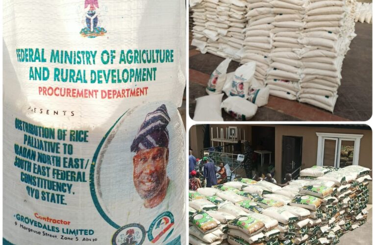 New Year: Rep. Agboworin Distributes Rice, Cash To Constituents, Urges Commitment To Collective Prosperity, Growth And Development