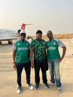 PHOTOS: Agboworin arrives Ivory Coast for AFCON Final