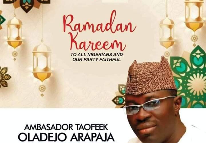 Ramadan: “Imbibe the spirit of unity, compassion and generosity in the month of Ramadan ”  – Arapaja Charges Muslims.