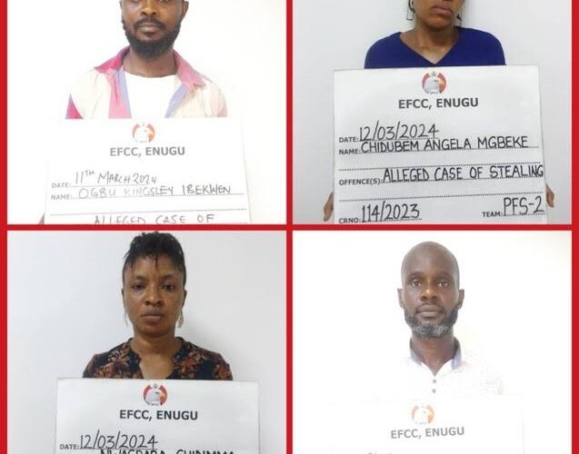 EFCC Arraigns Three Ex-Bankers, One Other For ₦‎15.9 Million Fraud