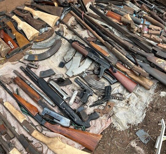 PHOTOS: Nigerian Army Burst IPOB/ESN Major Firearms And Drone Factory In Delta 