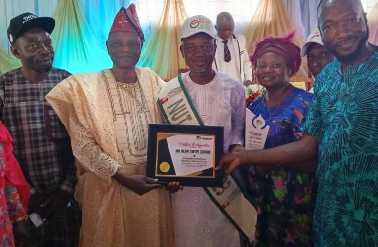 NUT Honors GLORIOUS, Endorses Him for Ona Ara Local Government Chairman