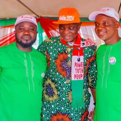 PHOTOS: FIBSU Nat’l Declares Support as Dr. GLORIOUS Receives PDP Flag at Egbeda/Ona-Ara Mega Rally 2024