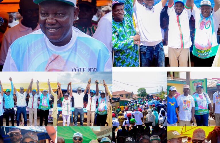 PHOTOS: PDP Chairmanship candidate, Ogunlade kicks off ward-campaign in Ogbomoso, visits Alasa, Abogunde, Jagun