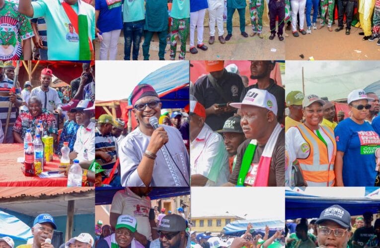 LG Poll: Ogunlade receives rousing welcome in Aje-Ogunbado, Okelerin, Osupa