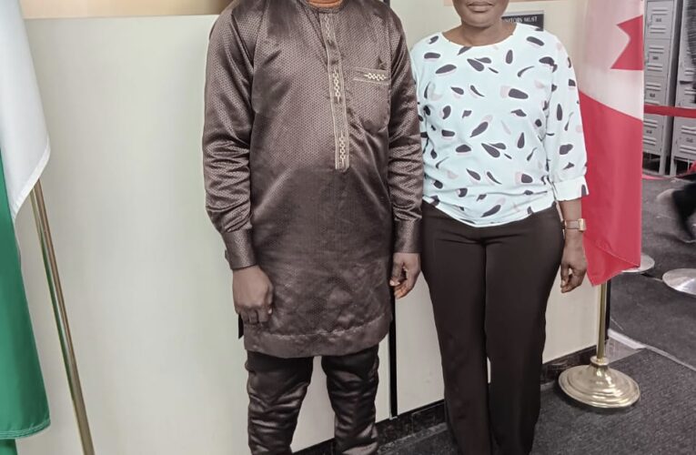 PHOTOS: Students cordinator, Olalekan Olatunji visits Nigeria House in Canada, meets with Head of Immigration