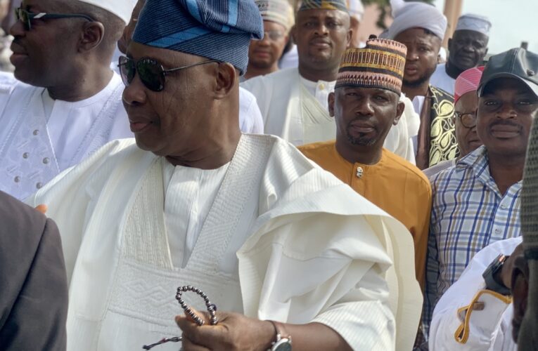 PHOTOS: Oyo Deputy Gov leads top functionaries to prayer ground in Ibadan, preaches peace, unity