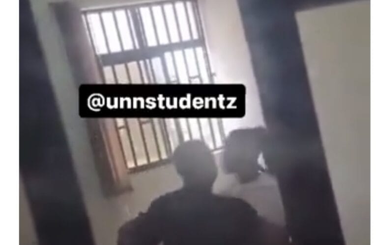 VIDEO: UNIPORT Lecturer Caught Harassing Female Student In His Office 
