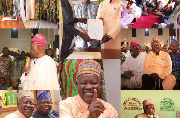 Election Victory: Ogbomoso North LG Chair, Councillors pay Thank-You visit to league of Imams and Alfas in Ogbomoso